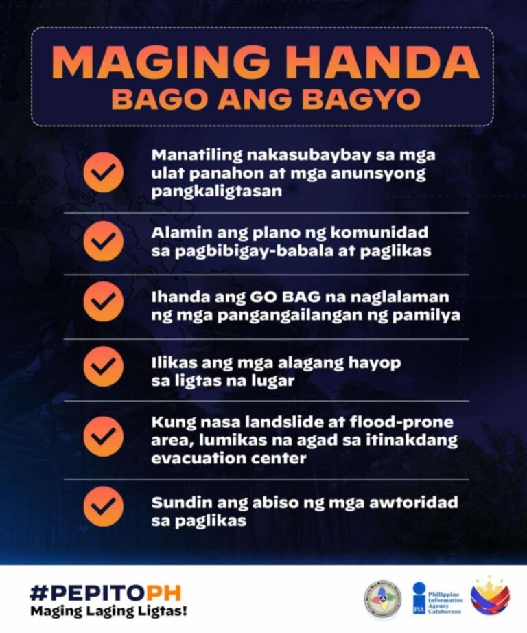 Maging Handa Bago ang Bagyo!