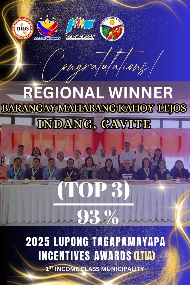Congratulations Brgy. Mahabang Kahoy Lejos! Mabuhay ang ating mga Brgy. Officials at bumubuo ng Lupon Tagapamayapa ng barangay MKL!